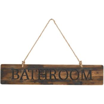 Estila Drevená ceduľa BATHROOM obrázok