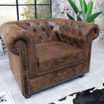 Estila Elegantné pohodlné kreslo Chesterfield obrázok