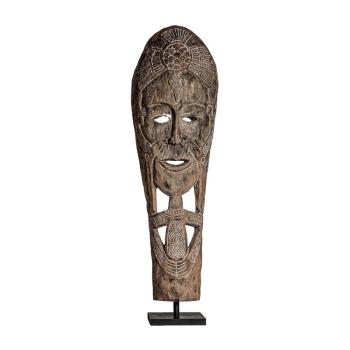Estila Etno stojaci totem šamana Kimaya z palmového dreva prírodnej hnedej farby 200cm obrázok
