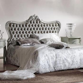 Estila Exkluzívna baroková manželská posteľ Soraya s vyrezávaným ozdobným rámom a čalúneným čelom 160-180x200cm obrázok