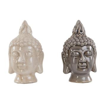 Estila Hlava BUDHA 20cm krémová alebo šedá 1ks obrázok