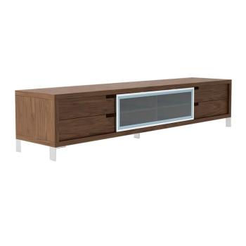 Estila Hnedý drevený TV stolík Vita Naturale s posúvnymi dvierkami 238cm obrázok
