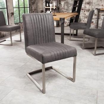 Estila Industriálna jedálenská stolička Inspirativo 87cm v sivej farbe obrázok