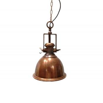 Estila Industriálna závesná lampa Manilla v medenej farbe z kovu 45cm obrázok