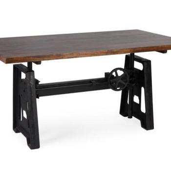 Estila Industriálny jedálenský stôl HIERRO z masívneho mangového dreva s kovovou konštrukciou 160cm obrázok