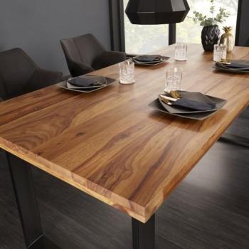 Estila Industriálny jedálenský stôl Steele Craft z masívneho palisandrového dreva s čiernymi nohami 160cm obrázok
