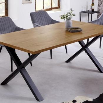 Estila Industriálny jedálenský stôl Westford z dreva s kovovými nohami 180cm obrázok