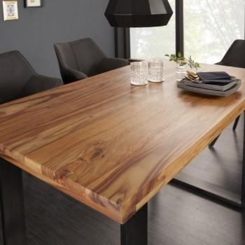 Estila Industriálny jedálenský stôl z masívu Steele Craft 120 cm z masívu obrázok