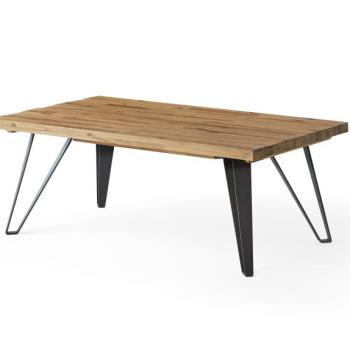 Estila Industriálny konferenčný stolík Anselmo z masívu 120cm obrázok