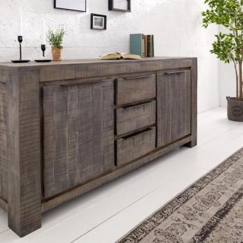 Estila Industriálny moderný príborník Svea v sivej farbe 175cm obrázok