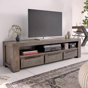 Estila Industriálny moderný TV stolík Svea v sivej farbe 170cm obrázok
