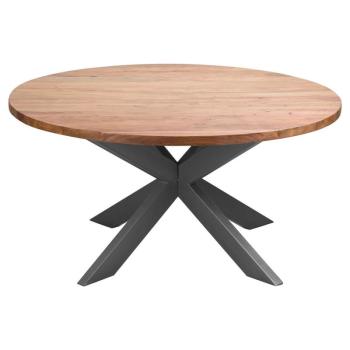 Estila Industriálny okrúhly jedálenský stôl Live Edge 150cm obrázok