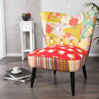 Estila Jedinečné kreslo Retro Ibiza Patchwork / farba obrázok