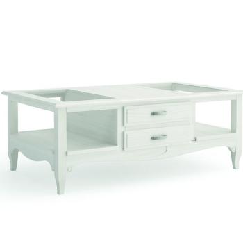 Estila Klasický elegantný konferenčný stolík Fontana s úložným priestorom a vyrezávanými nožičkami 120cm obrázok