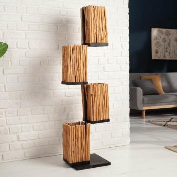 Estila Koloniálna vysoká stojaca lampa Euphoria z naplaveného dreva 154cm obrázok