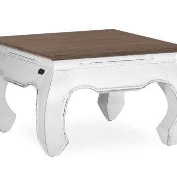 Estila Koloniálny luxusný konferenčný stolík BLANC v bielej farbe 60cm obrázok