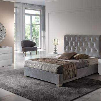 Estila Luxusná čalúnená posteľ Melisa s čelom s chesterfield prešívaním 150-180cm obrázok