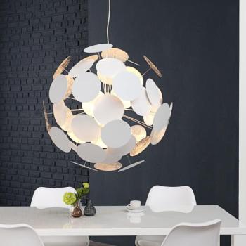 Estila Luxusná dizajnová závesná lampa Infinity bielo strieborná obrázok