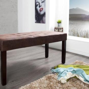Estila Luxusná elegantná lavica Cambrige 90cm hnedá obrázok