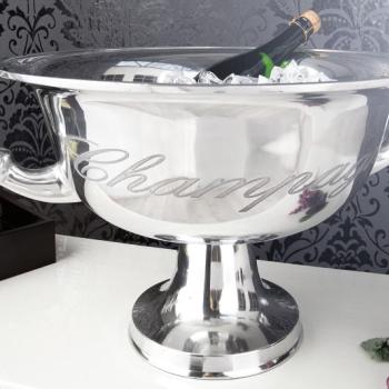 Estila Luxusná elegantná nádoba na Champagne 65 cm strieborná obrázok