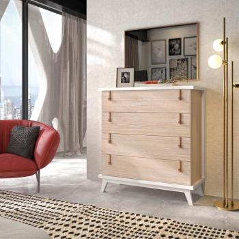Estila Luxusná komoda Sajonia z masívneho dreva so štyrmi zásuvkami 110cm obrázok