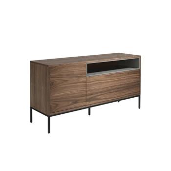 Estila Luxusná moderná komoda Vita Naturale z dyhovaného dreva v orechovom prevedení hnedej farby 155cm obrázok