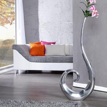 Estila Luxusná štýlová váza Vlna 106 cm strieborná obrázok