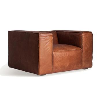 Estila Luxusné kožené kreslo Roy v koňakovej hnedej farbe vo vintage štýle 118cm obrázok
