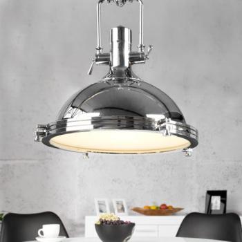 Estila Luxusné moderné závesné svietidlo Industrial 45cm strieborné obrázok