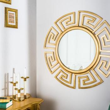 Estila Luxusné okrúhle zrkadlo Euphoria 85cm zlaté obrázok