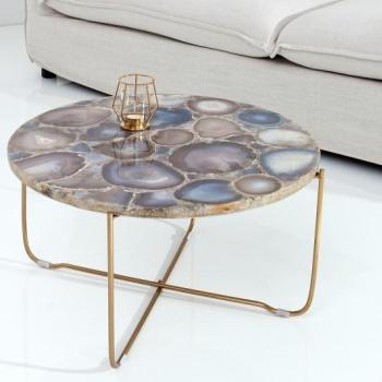 Estila Luxusný achátový konferenčný stolík Jaspe 62cm obrázok