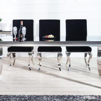 Estila Luxusný jedálenský stôl Modern Barock 200cm čierny obrázok