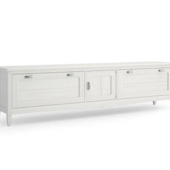 Estila Luxusný moderný TV stolík Amberes z masívneho dreva s dvierkami a zásuvkami 230cm obrázok