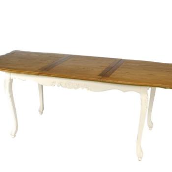 Estila Luxusný provensálsky drevený bielo-hnedý rozkladací stôl Preciosa z masívneho mahagónového dreva 160/220cm obrázok