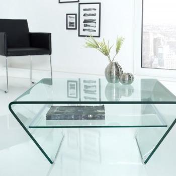Estila Luxusný sklenený konferenčný stolík Ghost 70cm obrázok