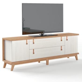 Estila Luxusný TV stolík Sajonia z masívneho dreva so zásuvkami a dvierkami 183cm obrázok