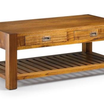 Estila Masívny elegantný konferenčný stolík Star s dvomi zásuvkami 120cm obrázok
