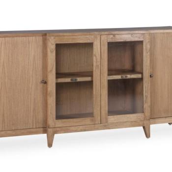 Estila Masívny elegantný príborník Belize v prírodnej hnedej farbe s úložným priestorom a šikmými nožičkami 180cm obrázok