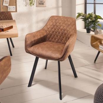 Estila Moderná dizajnová stolička Ventura v hnedej farbe 59cm obrázok
