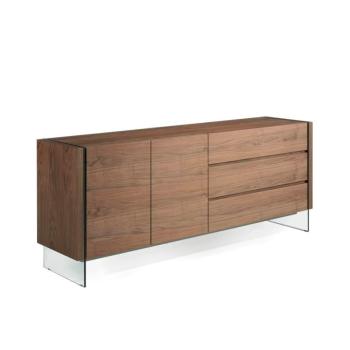 Estila Moderná komoda Vita Naturale so sklenenými nožičkami 188cm obrázok
