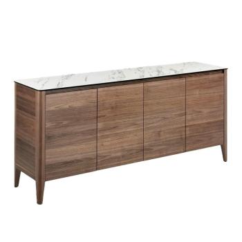 Estila Moderná komoda Vita Naturale z dreva s porcelánovou doskou vzhľad mramor 179cm obrázok