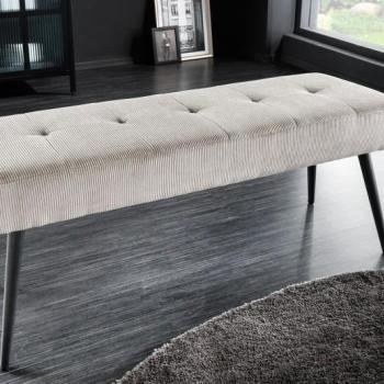 Estila Moderná lavica Soreli v prevedení svetlosivý menčester 100cm obrázok