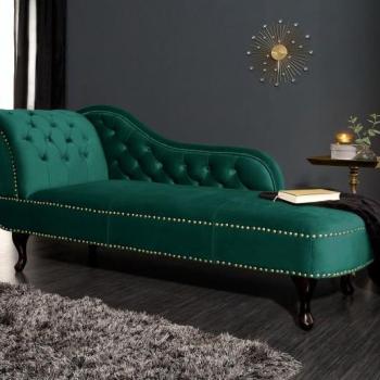 Estila Moderná leňoška Chesterfield v zelenej farbe obrázok