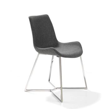 Estila Moderná sivá jedálenská stolička Urbano s chrómovými nožičkami 82cm obrázok