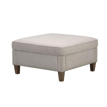 Estila Moderná taburetka Vespar s off white čalúnením s masívnymi drevenými nožičkami 80cm obrázok