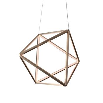 Estila Moderná závesná lampa Vidar z kovu v tvare prepojených trojuholníkov 60cm obrázok