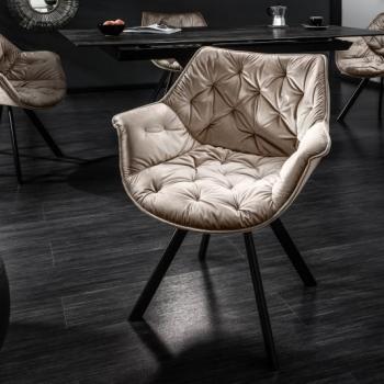 Estila Moderné retro kreslo Hetty II zamatové obrázok