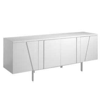 Estila Moderný biely príborník Urbano z dreva so štyrmi dvierkami 191cm obrázok
