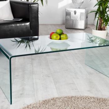 Estila Moderný dizajnový sklenený konferenčný stolík Ghost 110cm obrázok