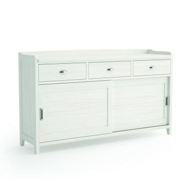 Estila Moderný elegantný príborník Verona z masívu s posuvnými dvierkami a tromi zásuvkami 172cm obrázok